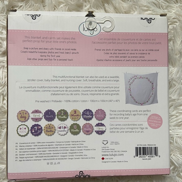 New in box blanket and monthly age card set - Picture 3 of 3